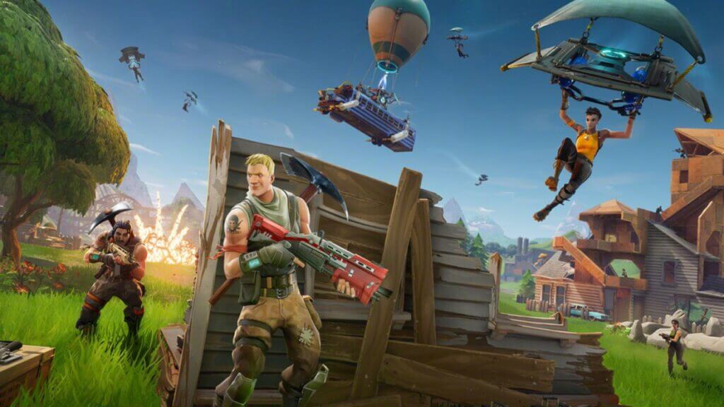 Fortnite battle royale title artwork with characters, Fortnite update patch notes, Fortnite update 21.50