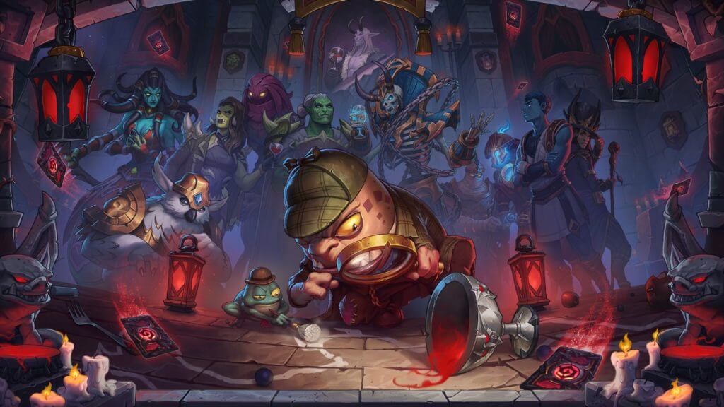 Hearthstone murder at castle nathria title artwork, Hearthstone Patch Notes, Hearthstone Update 24.0.3