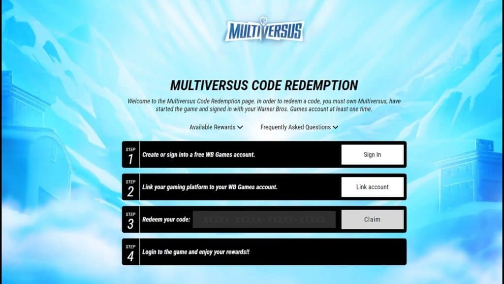 MultiVersus Redeem Codes page 