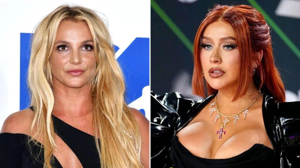 Side by side of Britney Spears and Christina Aguilera