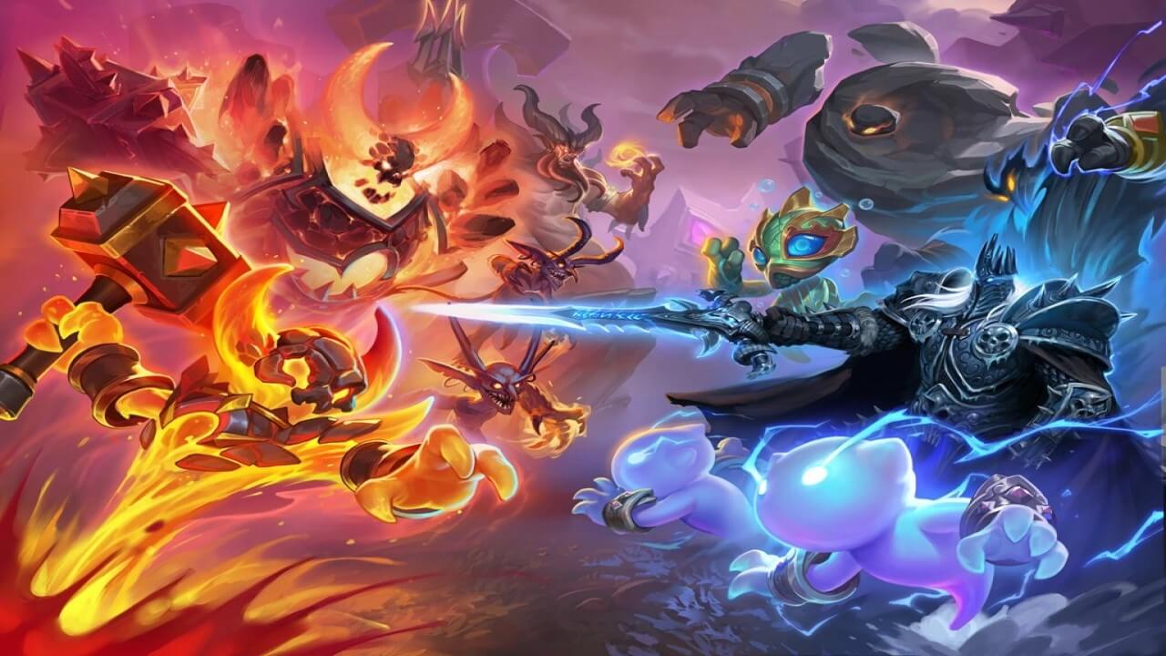 Hearthstone battlegrounds title image with elementals, Hearthstone Patch Notes, Hearthstone Update 24.2.3