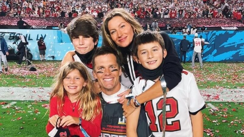 NFL legend Tom Brady and his family