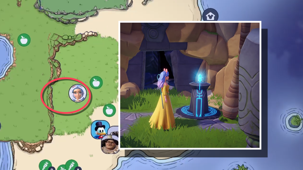 Where To Place Ursula's Crystal Key at Dazzle Beach Location in Disney Dreamlight Valley