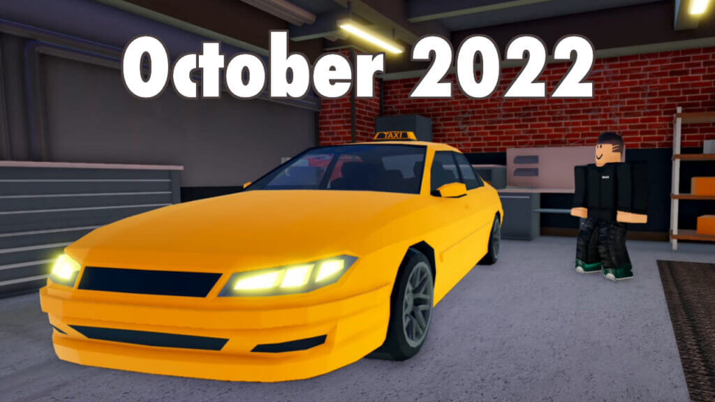 Player Character Standing By His Car In Roblox Taxi Boss Ready To Redeem October 2022 Promo Codes