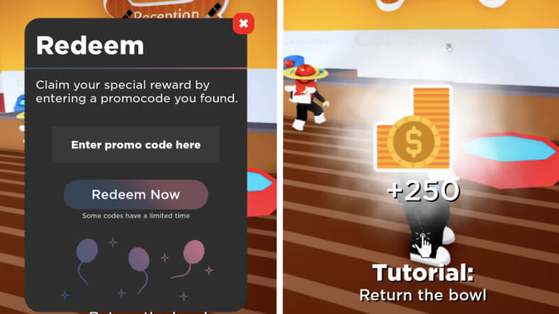 Receiving 250 Coins Using the October 2022 Code in Roblox Pet Store Tycoon