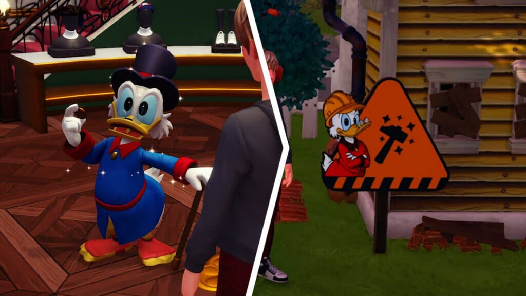 Speaking with Scrooge McDuck to to Upgrade Your House in Disney Dreamlight Valley