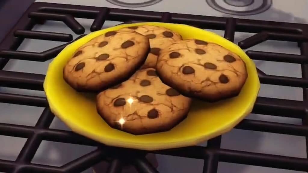 A Plate of Chocolate Chip Cookies in Disney Dreamlight Valley