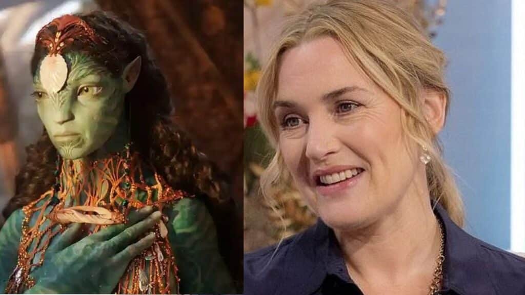 Kate Winslet and her character on Avatar merged photo