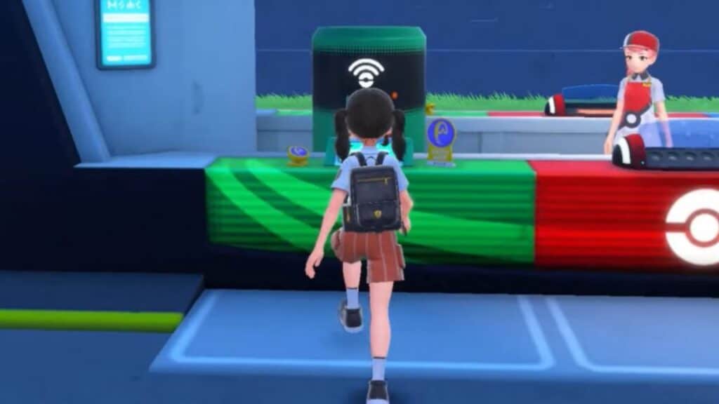 Pokemon Centre with a TM machine