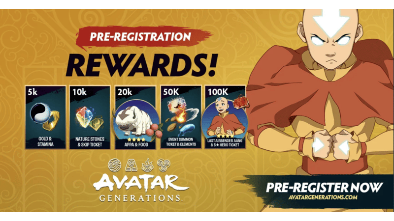 Avatar Generations Pre Registration Rewards Promo Image