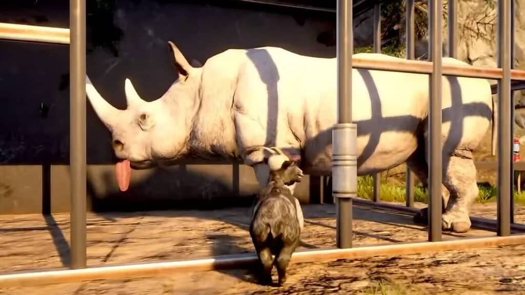 Encountering Rosie in a Cage in Goat Simulator 3
