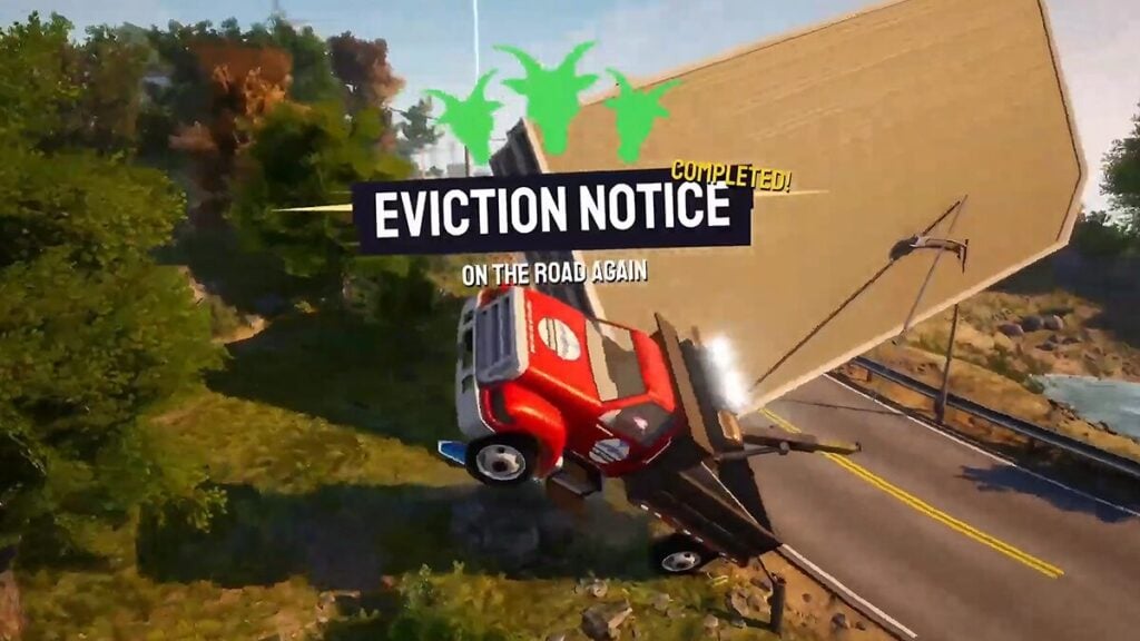 Eviction Notice Event Complete In Goat Simulator 3