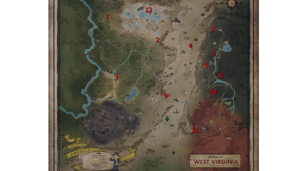 Fallout 76 Insect Locations Map