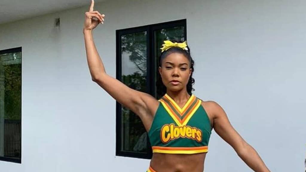 Gabrielle Union dressed in The Clovers costume from Bring it on
