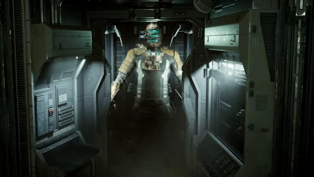 Issac Upgrading his Suit in Dead Space Remake