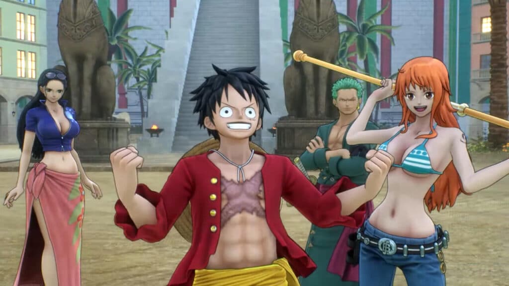 Luffy and Friends Completing a Bounty Hunt in One Piece Odyssey