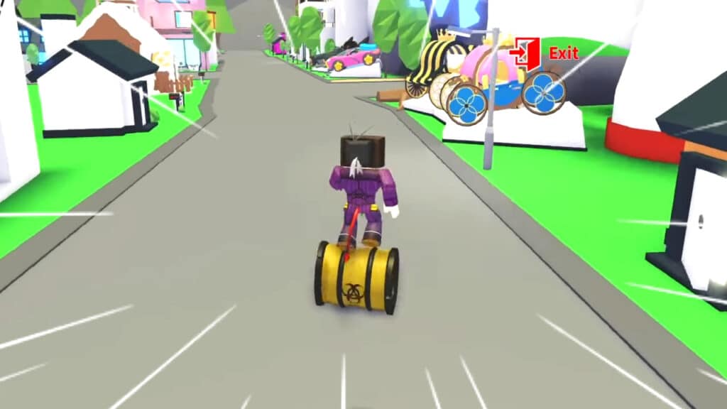 Riding on the Toxic Barrel do in Adopt Me Roblox