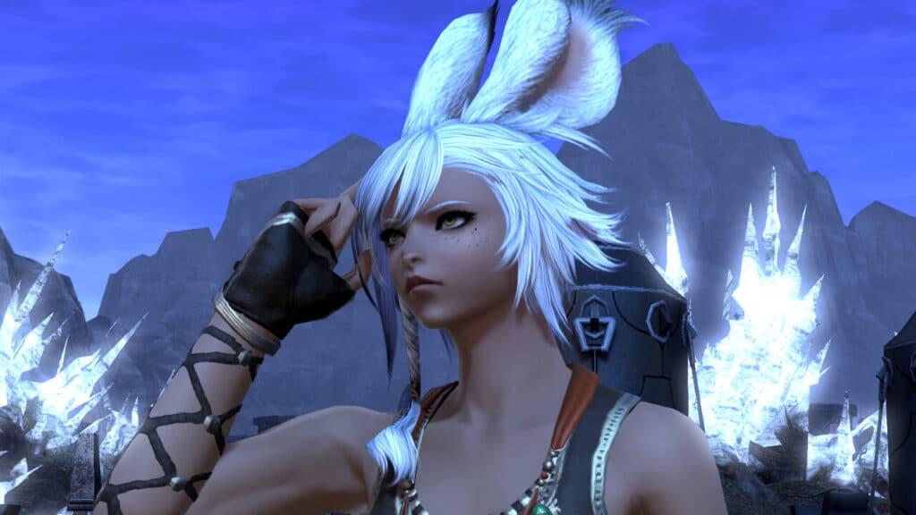 Viera Doing the Linkpearl Emote in FFXIV Final Fantasy XIV