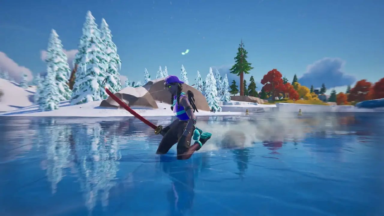 How to Slide for 30 Meters Continuously on Ice in Fortnite