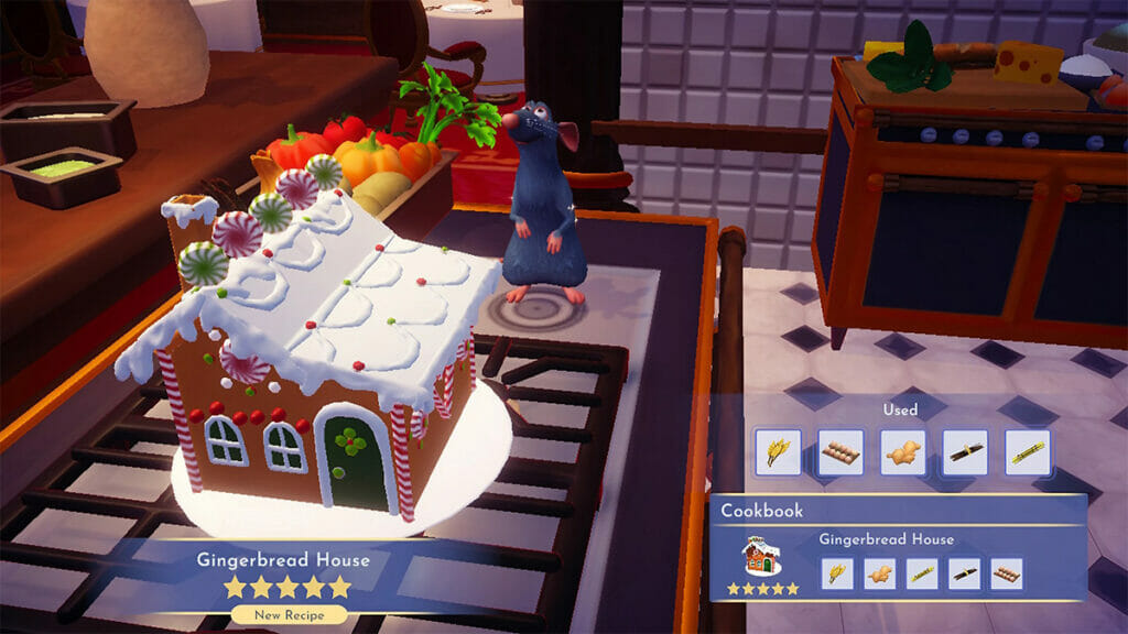 How to make a Gingerbread House in Disney Dreamlight Valley.
