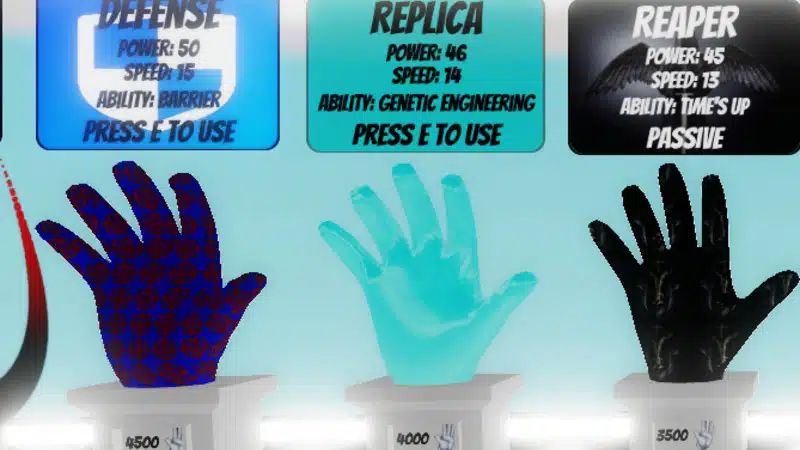 Name Every Main-Game Glove in Roblox Slap Battles