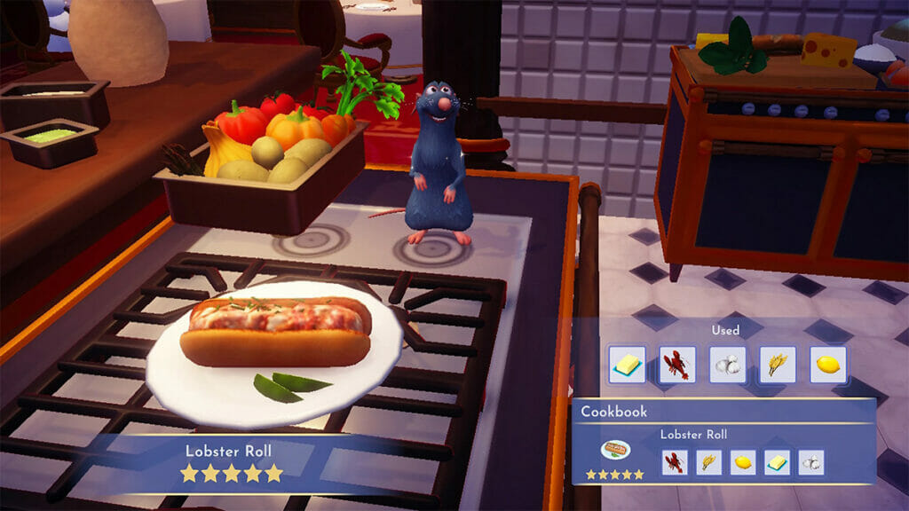 How to make a Lobster Roll in Disney Dreamlight Valley.