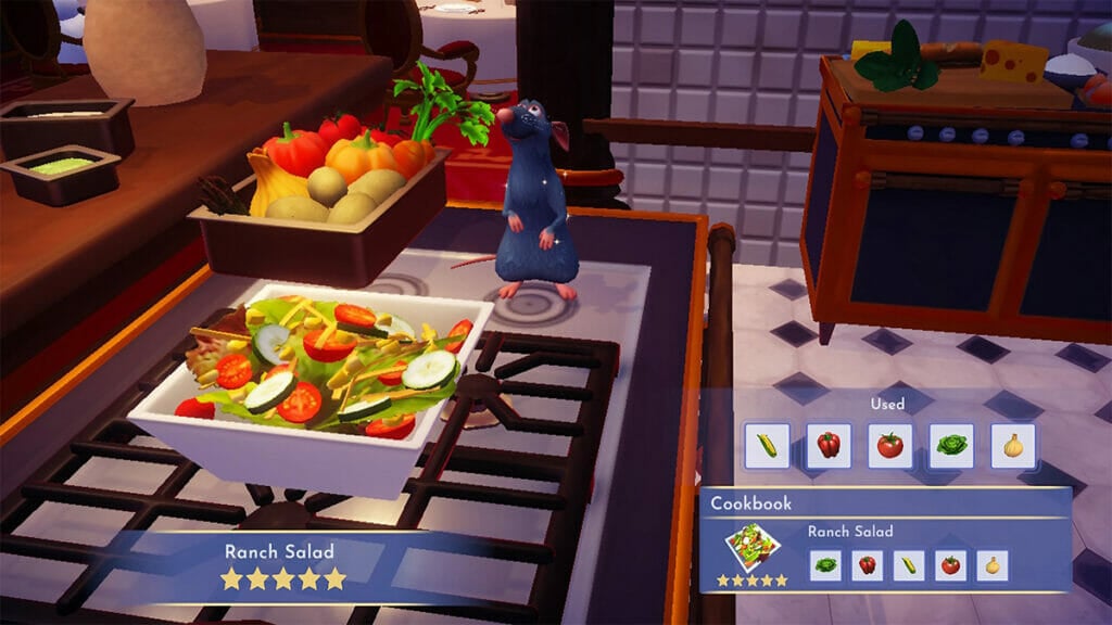 How to make a Ranch Salad in Disney Dreamlight Valley.