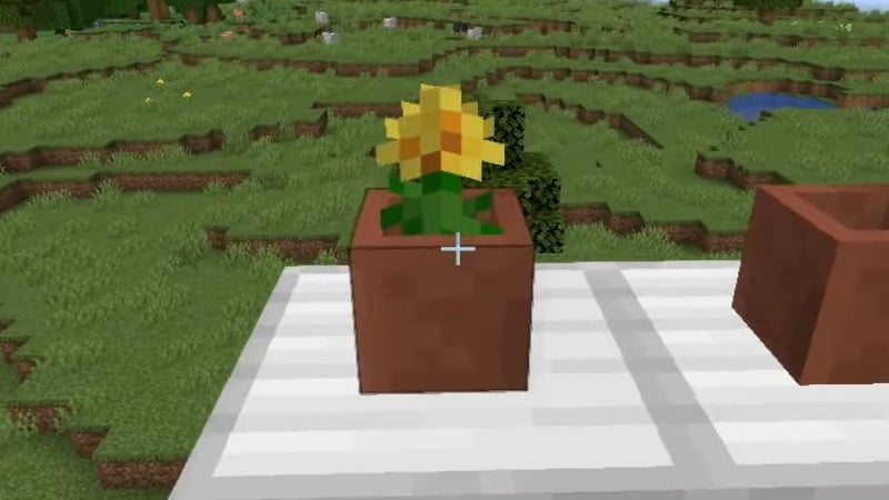 Dandelion in a Flower Pot in Minecraft