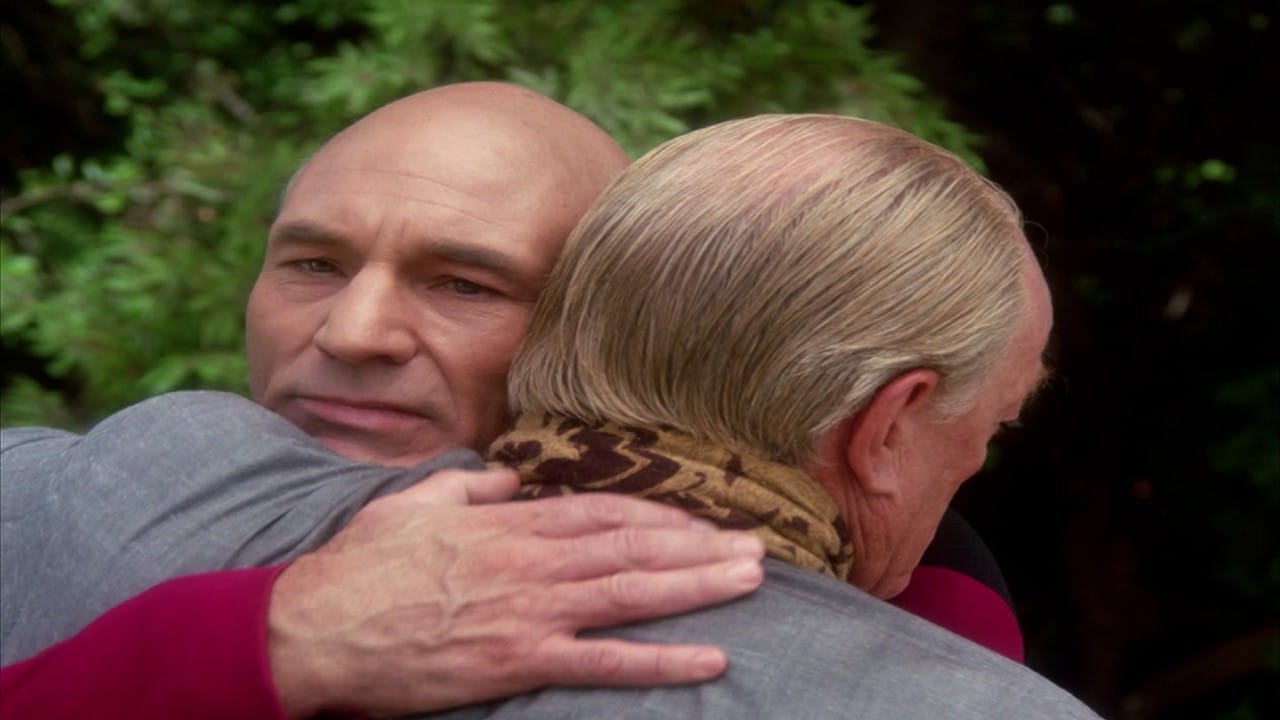 Picard embracing his brother