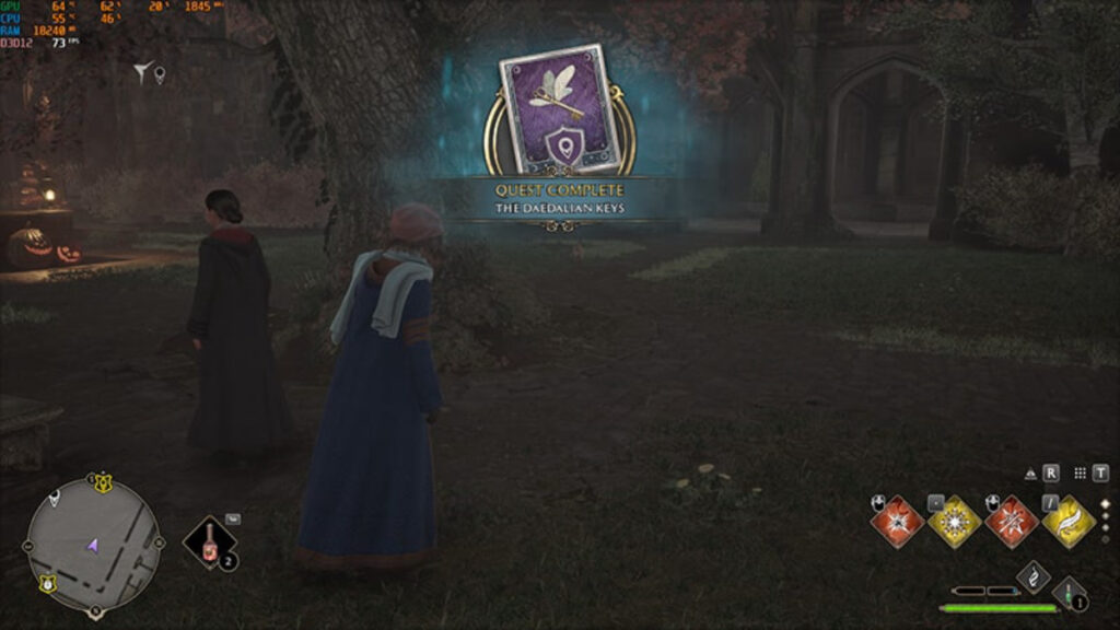 The key quest is complete in Hogwarts Legacy