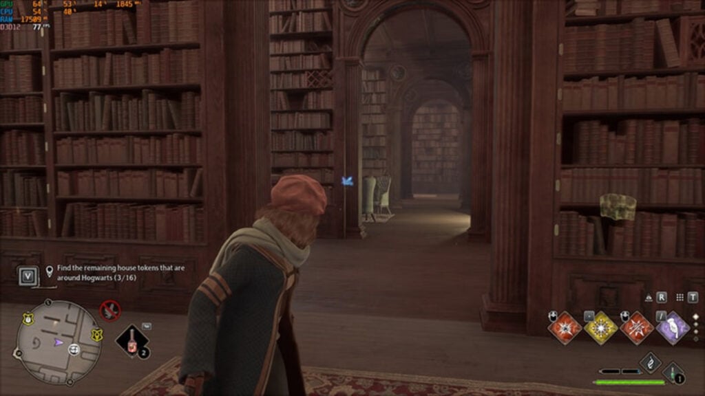 The library in the Daedalian Key quest in Hogwarts Legacy