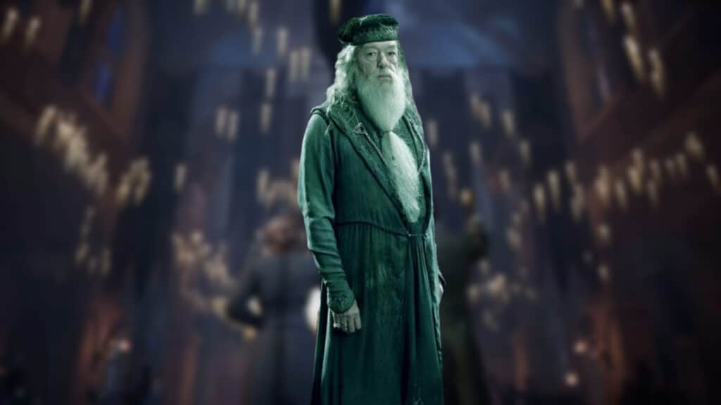 Is Dumbledore a student in Hogwarts Legacy?