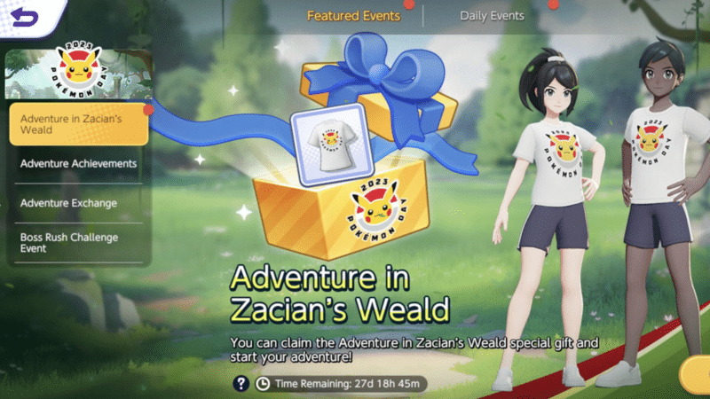 Pokémon UNITE on X: Trainers can complete missions in the Zacian's Weald  event to earn prizes, like a free Zacian UNITE License! #PokemonUNITE  #PokemonDay  / X