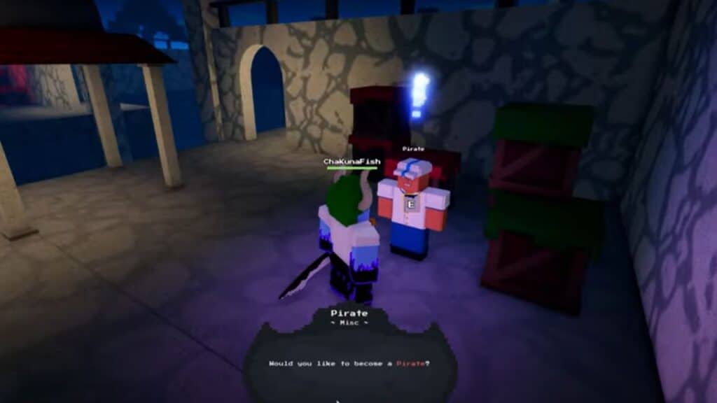 Roblox How to become a Pirate in Pixel Piece