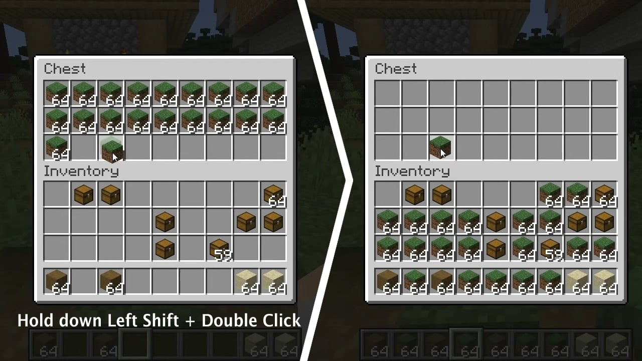 Take Everything of one Block Type From A Chest In Minecraft Screenshot Sourced from Stingray Productions