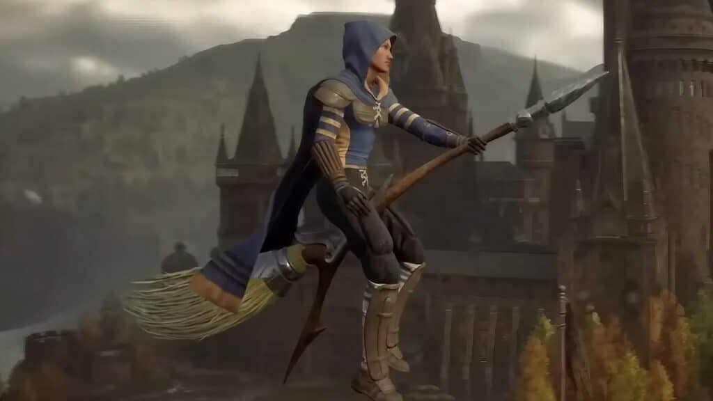 Wearing the Quidditch Captain Gear Set in Hogwart Legacy Image Source from YouTube JorRaptor