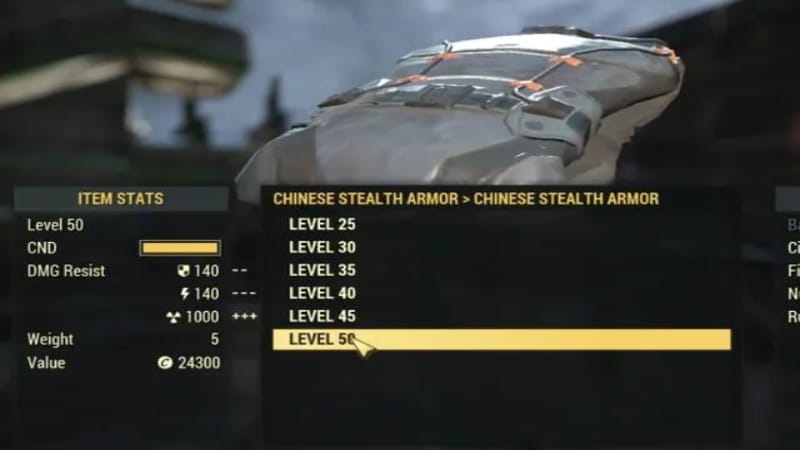 Chinese Stealth Armor Fallout 76