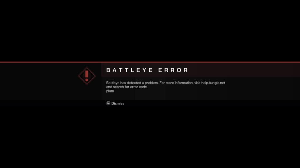 Destiny 2: How To Fix Battleye Error Code Plum