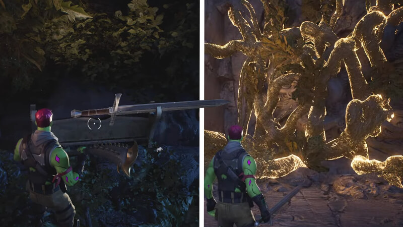 Finding a Sword in Forest Guardian Map in Fortnite Creative 2.0