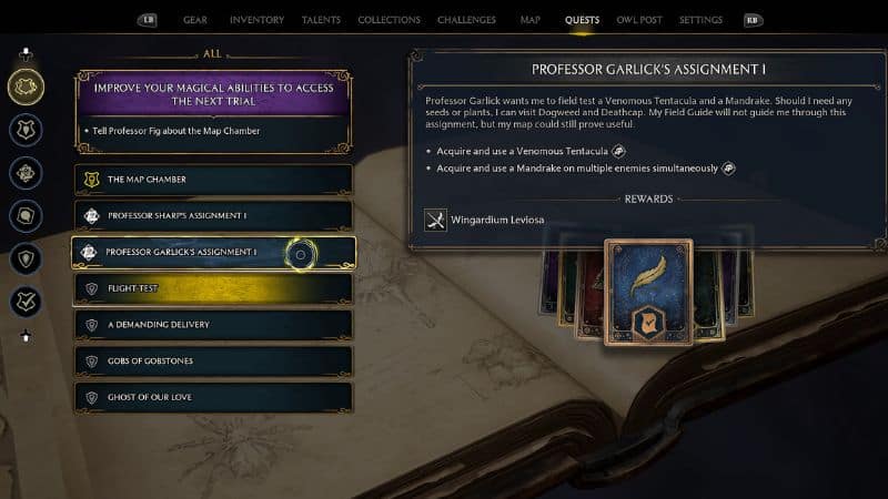 Hogwarts Legacy Assignments