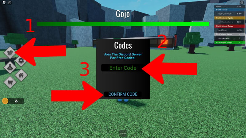 Roblox Jujutsu Tycoon How To Redeem Codes