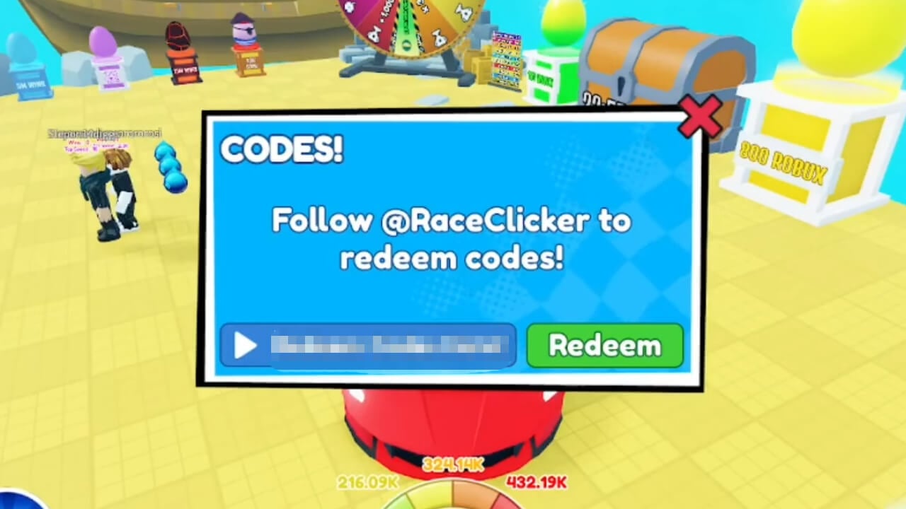 Roblox Race Clicker Codes For March 2023