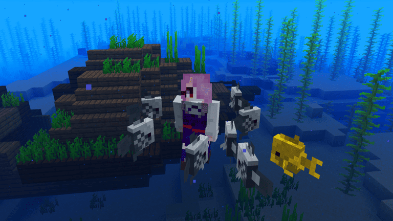 Swimming with Tropical Fish In Minecraft