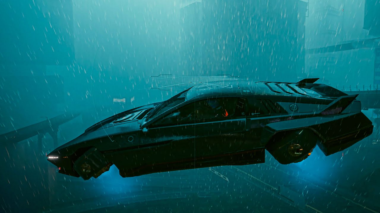 Blade Runner Car Modded Into Cyberpunk 2077