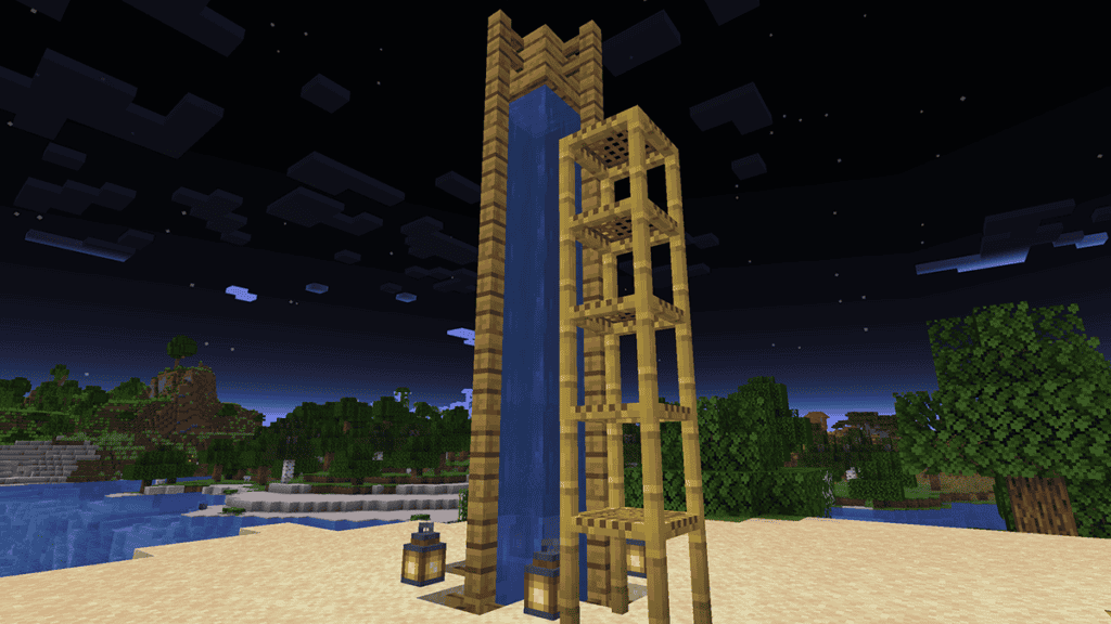 Building a Water Elevator in Minecraft