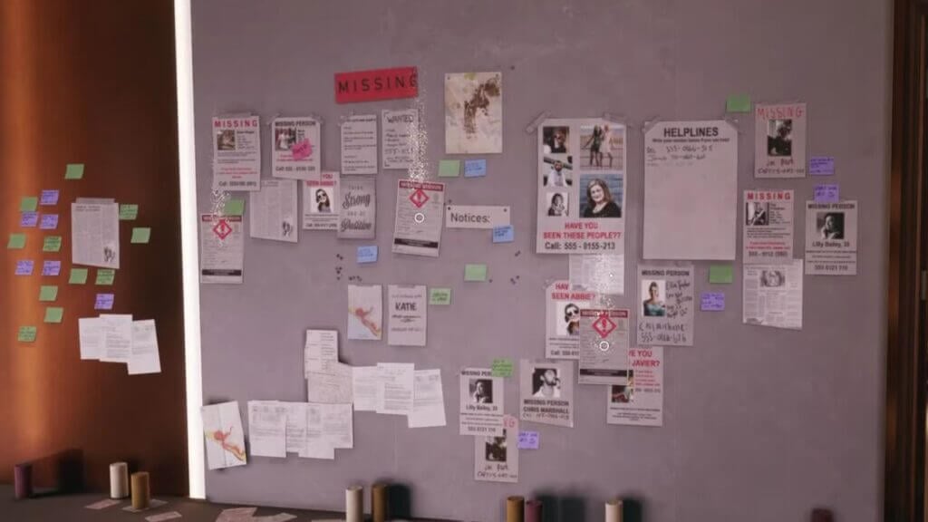 missing person wall