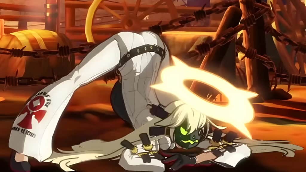 Jack-O' striking the famous Jacko Pose in Guilty Gear