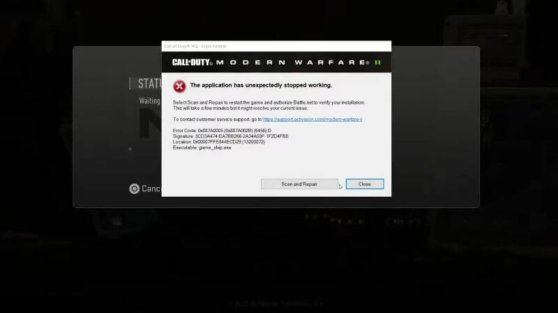Modern Warfare 2 Scan and Repair error: How to fix, possible