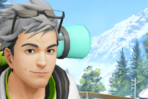 A close-up of the Professor from Pokemon Go