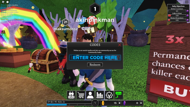 Roblox Survive The Killer How To Redeem Codes
